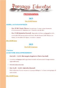 PROGETTIAMO INSIEME LA SCUOLA DEL FUTURO! PAESAGGI EDUCATIVI
