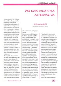 PER UNA DIDATTICA ALTERNATIVA