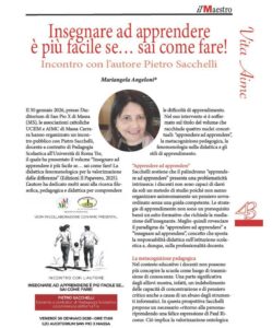 Insegnare ad apprendere è più facile se…sai come fare! INCONTRO CON L’AUTORE PIETRO SACCHELLI di Angeloni Mariangela