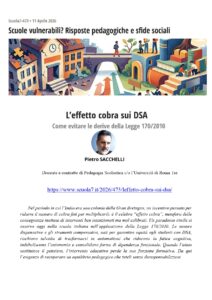 “L’EFFETTO COBRA SUI DSA” di Pietro Sacchelli